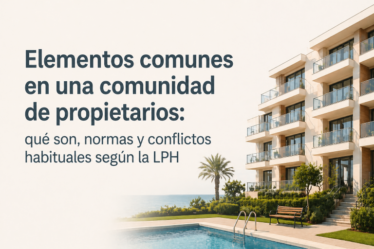 Elementos comunes en una comunidad de propietarios: qué son, normas y conflictos habituales según la LPH